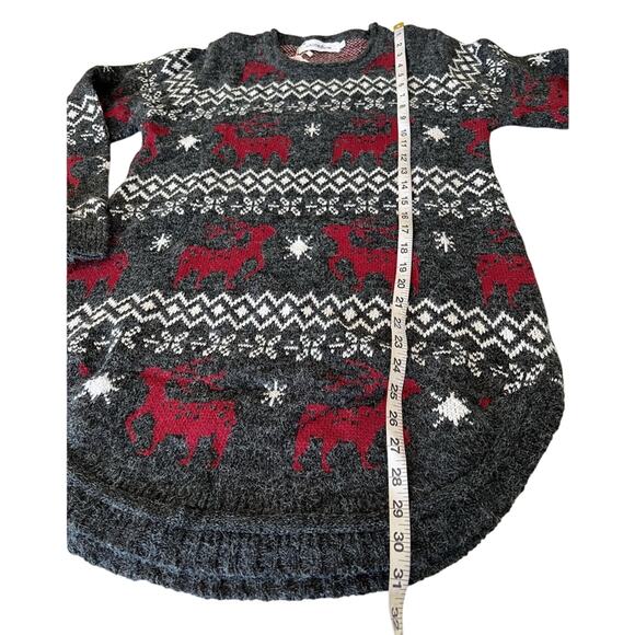 Shineflow Fair Isle Ugly Christmas Sweater Reindeer Holiday Tunic Festive Snow-S - Picture 7 of 7